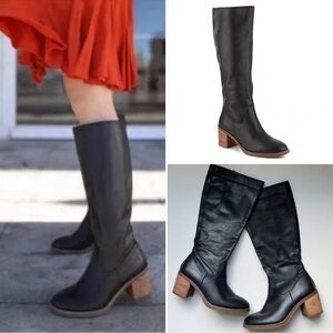 Crown Vintage Daytona Leather Knee Boots